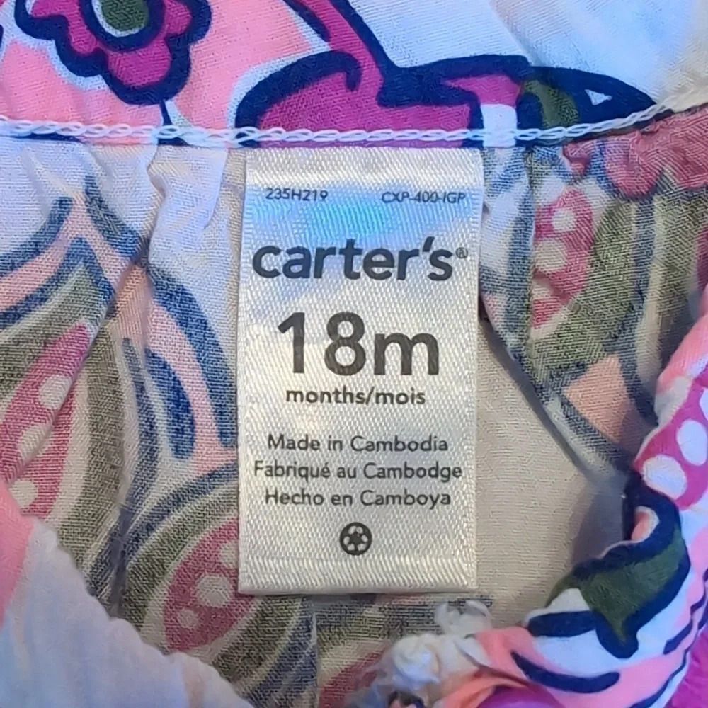 Carter's 18 Month Girls Bundle Short Sleeve Onesies and Tank Tops - Picture 13 of 16